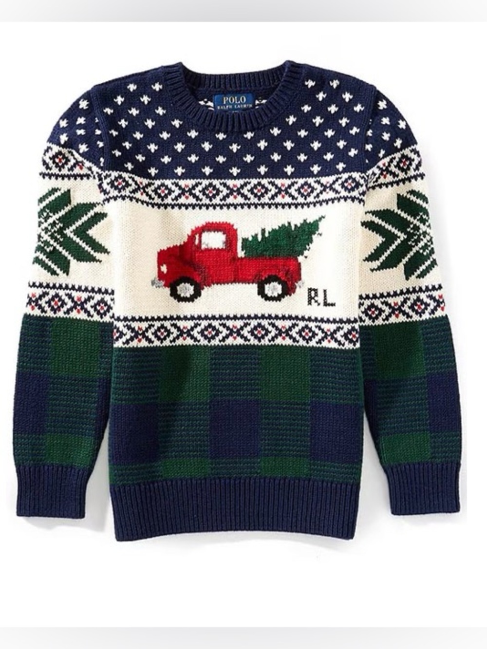 Polo Ralph Lauren Boys Long-Sleeve Truck-Intarsia Christmas Sweater (Size: 3T)